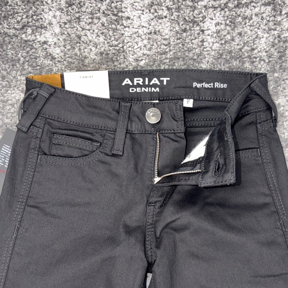NEW Ariat Forever Black Women's 24R Skinny Perfect Rise Jeans Fadeless Denim - Picture 6 of 11